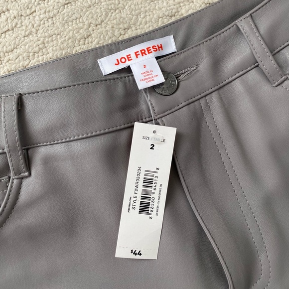 Joe Fresh faux leather pants - size 2 (S) - Picture 2 of 3
